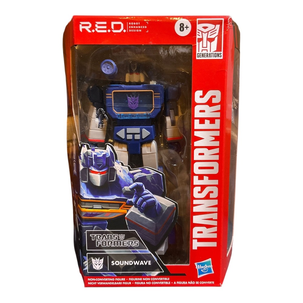 Transformers RED Robot Enhanced Design Soundwave Generations G1 Action Figure